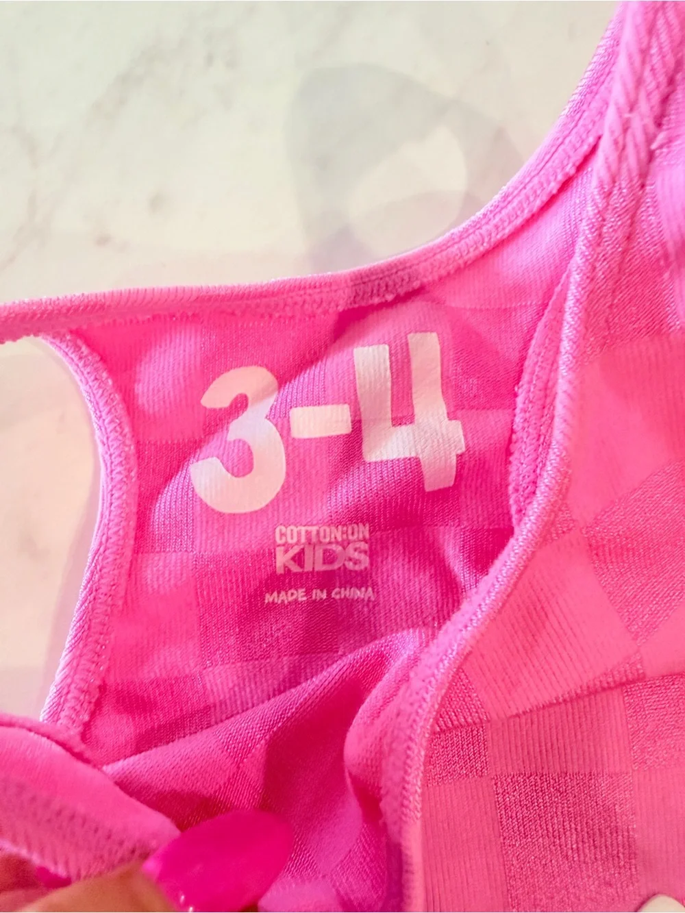 Cotton On Kids Hot Pink Barbie Logo Tank